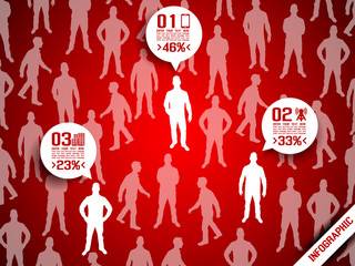 BUSINESS MAN INFOGRAPHIC OPTION THREE 5 RED
