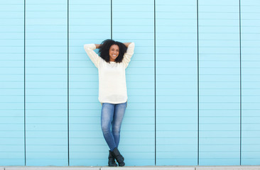 Fototapeta premium Beautiful young woman smiling outdoors