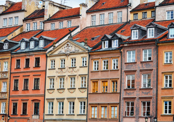 Fototapeta na wymiar Architecture of Old Town in Warsaw, Poland