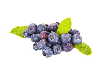 blueberries isolated on white background