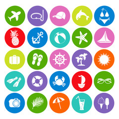 colorful summer icons - 63785563
