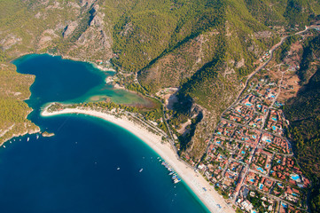 Oludeniz view from parachute, Fethiye, Turkey