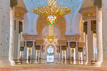  Sheikh Zayed Grand Mosque interior in Abu Dhabi, UAE