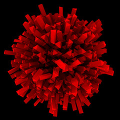 Abstract sphere red
