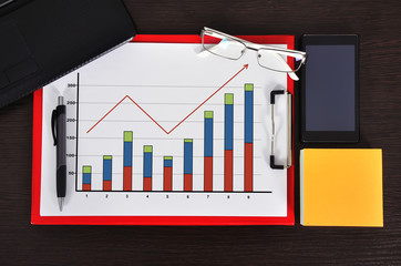 clipboard with graph