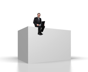 businessman with laptop