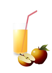 Apfelsaft und Äpfel