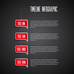 Vector Infographic timeline report template