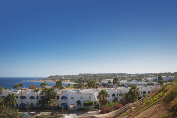 Beautiful view of the sea from the Egyptian hotel