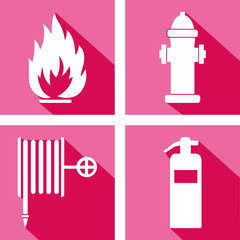 Matériel de lutte contre l'incendie.