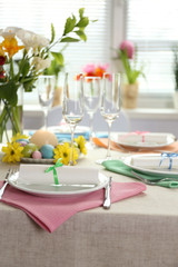 Beautiful holiday Easter table setting