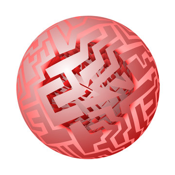 Red Globe Symbol