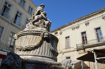 Fototapeta na wymiar Fontaine de la préfecture, Montpellier
