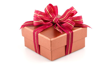 Gift box isolated white background