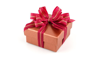 Gift box isolated white background