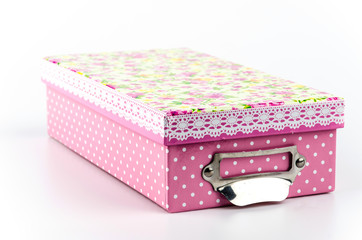 Gift box isolated white background