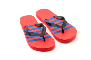 Isolated slippers flip