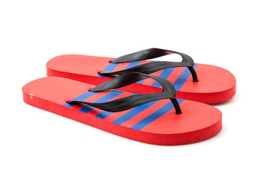 Isolated slippers flip