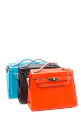 Handbag isolated white background