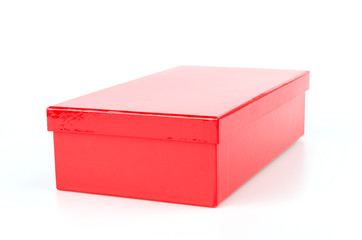 Red box isolated white background