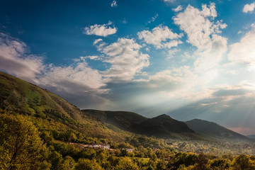 Dawn in the mountains