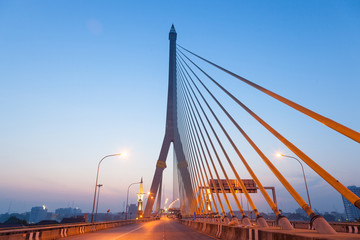 Rama VIII Bridge in the morning