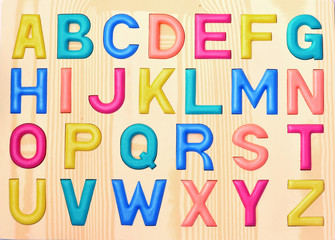 Wooden with letter ABC