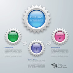 Infographics Gear Button #Vector