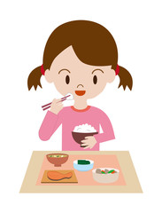 食事をする子供