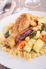 couscous with meat and vegetables