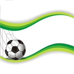 Hintergrund mit Fussball und Tor