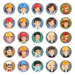 Professions Vector Characters Icons Set1.1