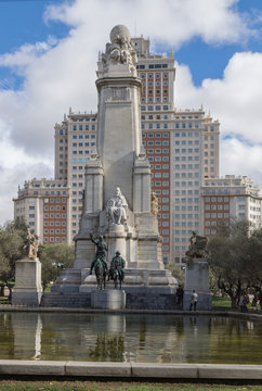 monument to Cervantes in Madrid