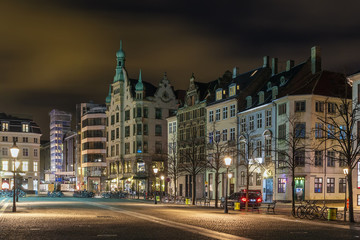 Fototapeta na wymiar Hojbro Square in evening, Copenhagen