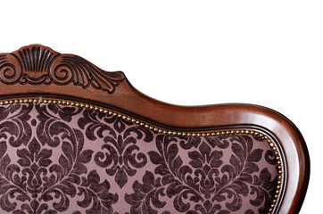 Back of a sofa close up