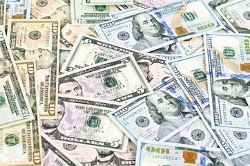 Dollar banknotes as a background