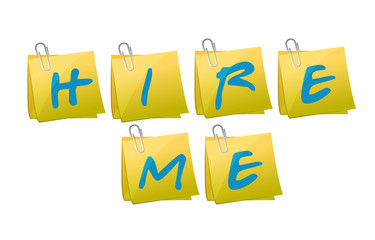 hire me post message illustration design