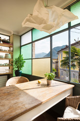 comfortable kitchen, interior of a nice loft