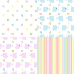 boy and girl Baby Seamless Background