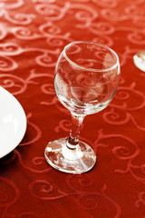 glass on the table