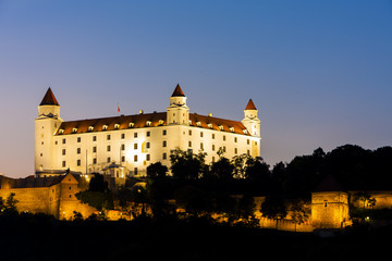 Fototapeta na wymiar Bratislava Castle at night, Slovakia