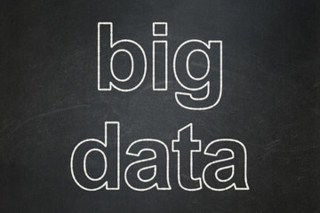 Information concept: Big Data on chalkboard background