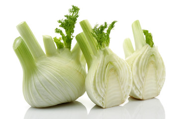 Two Half Fresh Fennel and Fresh Fennel © mates