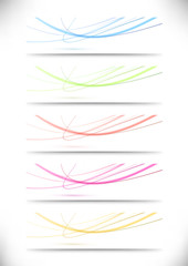 Abstract swoosh lines namecards collection for business
