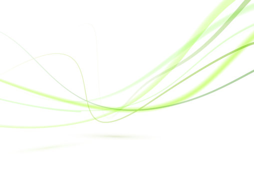 Abstract Green Swoosh Lines Background Editable
