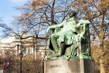 Naklejka premium Johann Wolfgang Goethe's statue, Vienna, Austria