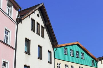 Fototapeta na wymiar Füssen, Sanierte Altbauten