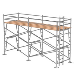cartoon illustration of construction scaffolding