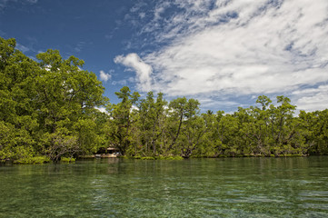 Siladen turquoise tropical paradise island