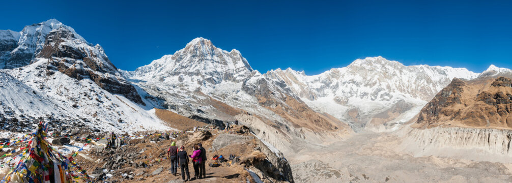 Panorama of Annapurna range from ABC (Annapurna Base Camp)